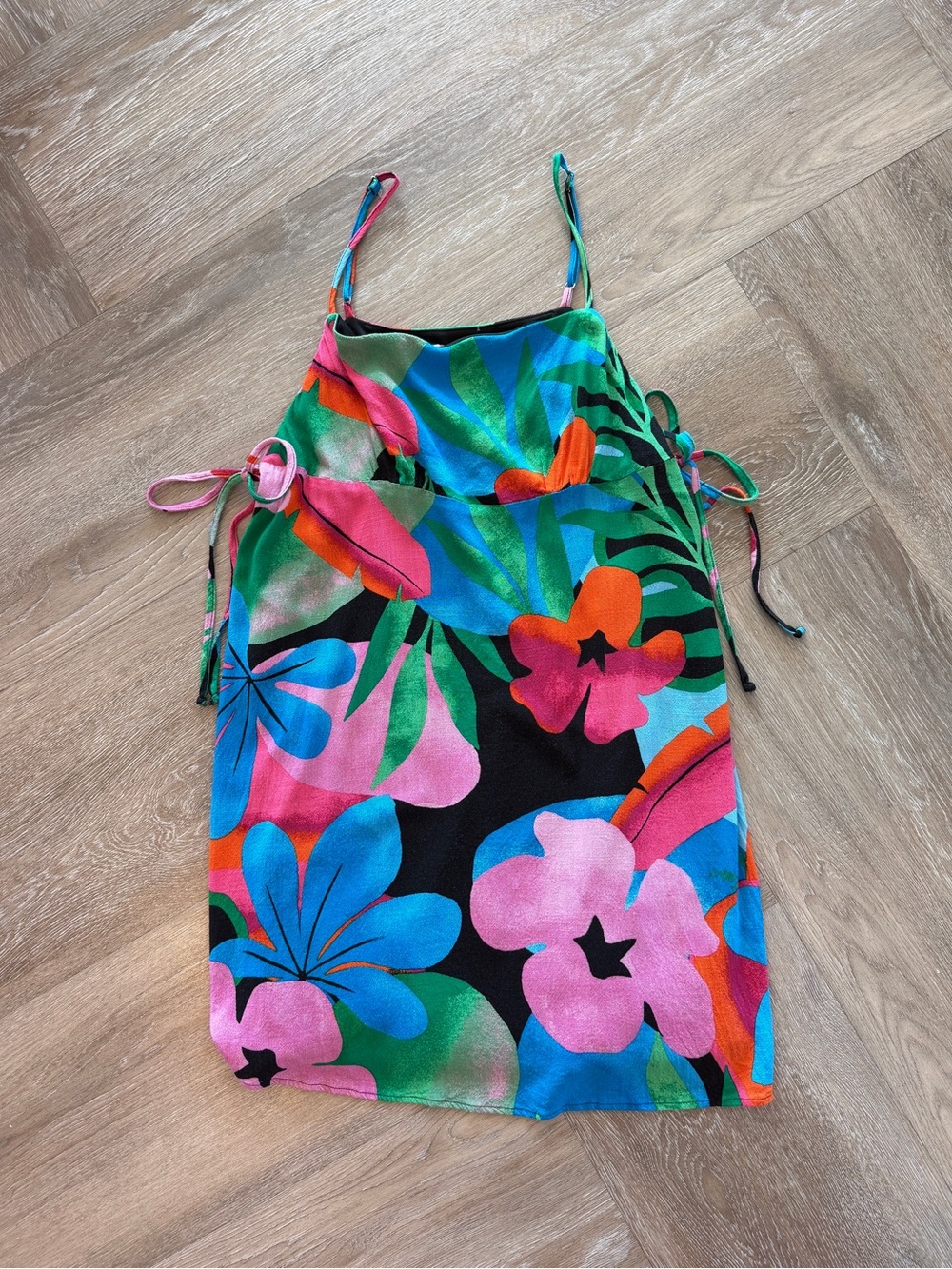 Dillard’s GB Tropical Print Linen Material Dress Size M